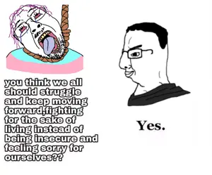 conservativewaluigi, yes chad, bernd, chudjak, hanging troonjak, troonjak, 2soyjaks, ack, anhero, bloodshot eyes