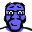 markiplier soyjak, science lover, balding, beard, blue skin, calm, closed mouth, clothes, glasses, microjak