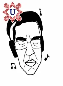chudjak, chudjak front, animated, black hair, byonbyon, chin, closed eyes, closed mouth, hair, headphones