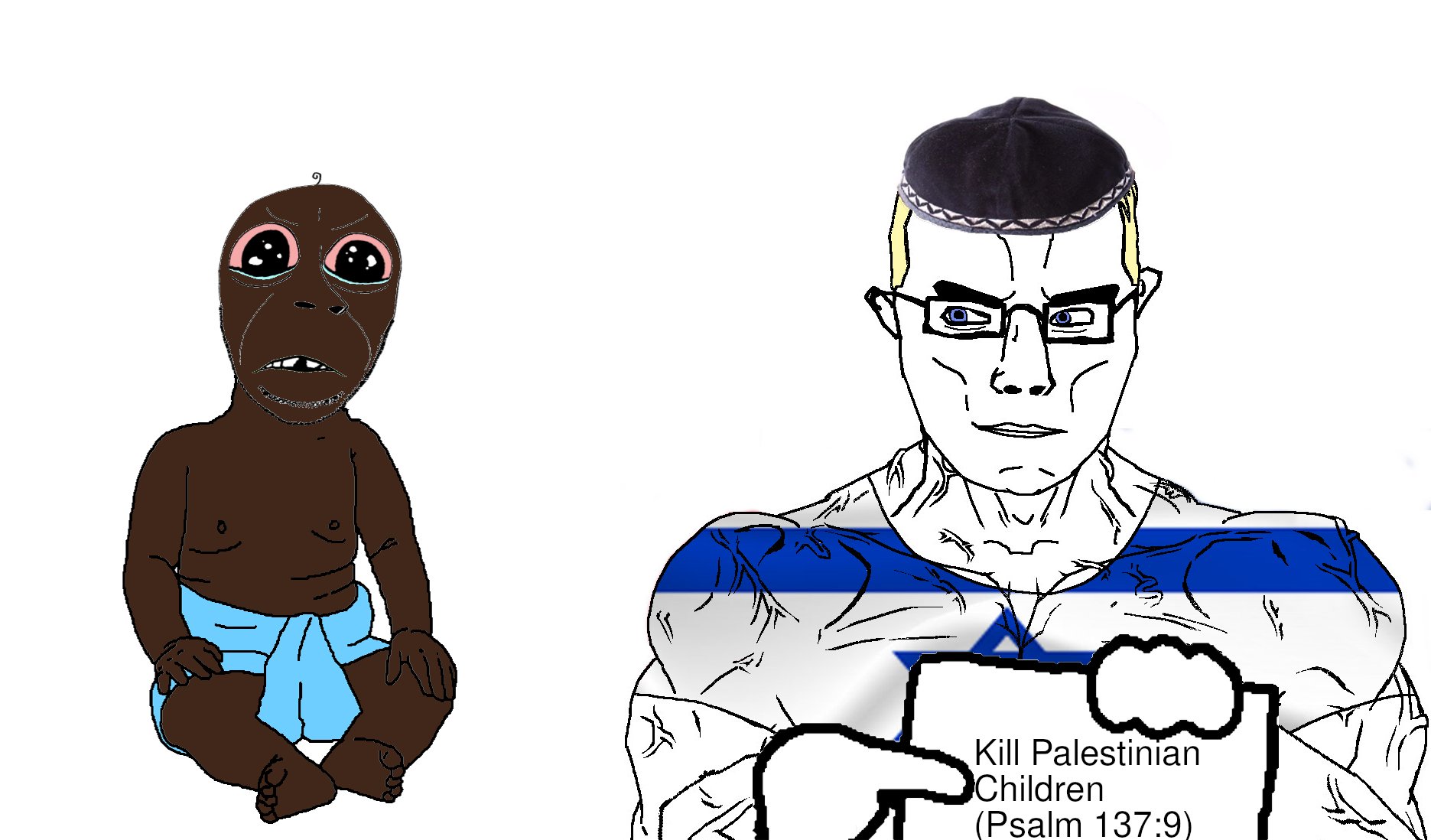 chudjak, cobson, gerald, 2soyjaks, 9, angry, arm, baby, black skin, blonde hair