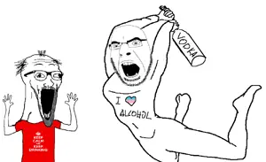 cobson, excited soyjak, soyak, pettygod, wewjak, 2soyjaks, alcohol, alcoholic, angry, arm