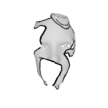 impish soyak ears, 1soyjak, animated, back view, bald, black eyes, closed mouth, dance, ear, ears