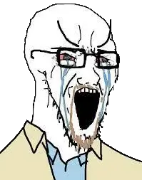 walter white, soyak, angry, balding, bloodshot eyes, clothes, crying, open mouth, sad, soyjak