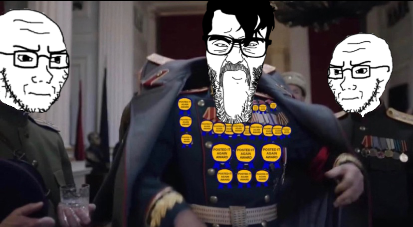 gigajak, soyak, soyak (irritated), 3soyjaks, award, concerned, death of stalin, epaulettes, glasses, irl background