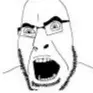 cobson, angry, distorted, glasses, microjak, open mouth, soyjak, stubble