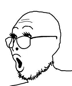 vivson, eyelashes, glasses, open mouth, soyjak, stubble, vivziepop