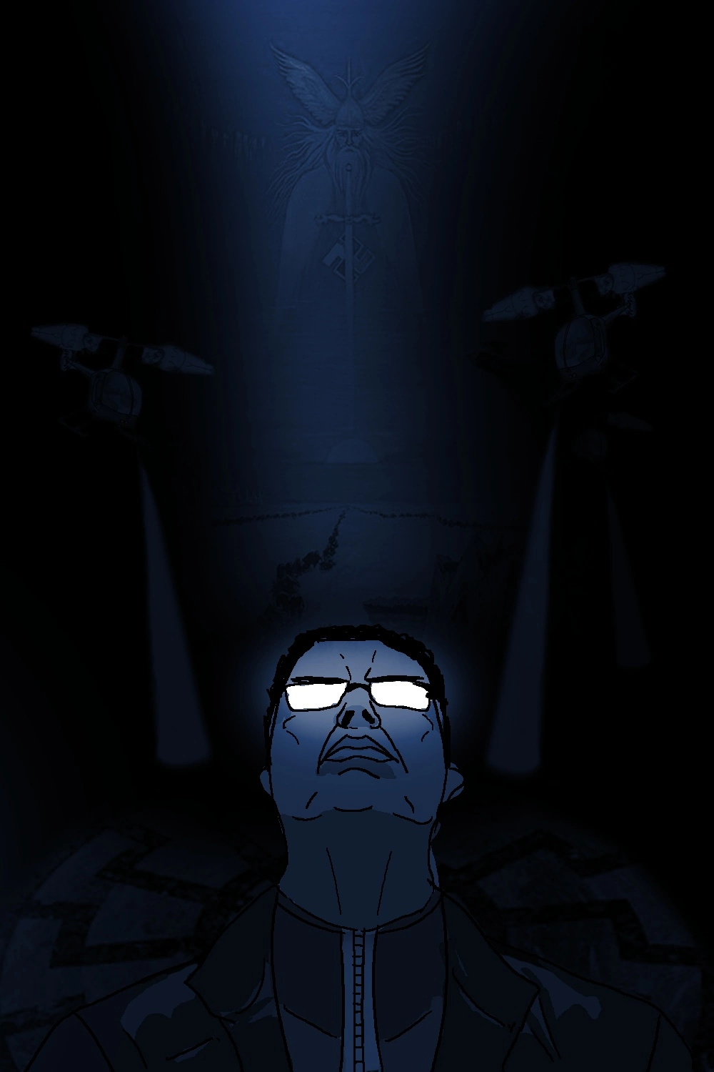jc denton, bernd, chudjak, hanging troonjak, troonjak, 5soyjaks, ack, arm, bloodshot eyes, chud