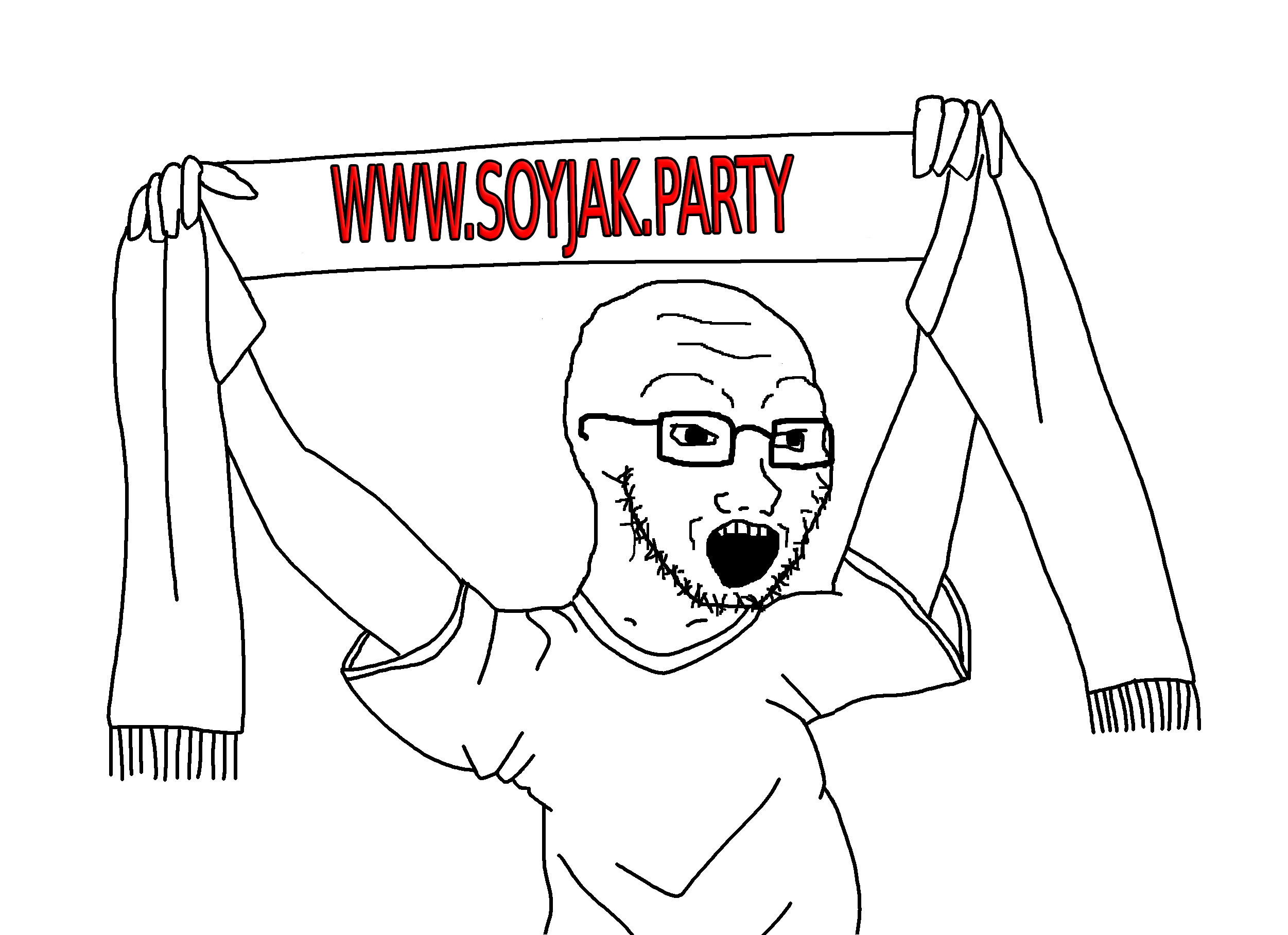soyak, 1soyjak, animated, bald, cheering, clothes, dance, english text, excited, forehead lines