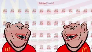 impish soyak ears, impish amerimutt, amerimutt, animated, brown skin, ear, flag, imageboard, lips, looking at each other