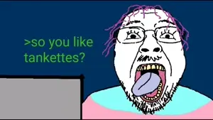 bernd, chudjak, 2soyjaks, animated, beard, blood, chud, closed mouth, clothes, glasses