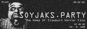 bernd, bernd schmidt, glasses, grayscale, horror, open mouth, soyjak party, text, vhs