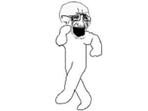 soyak, animated, crying, dance, flipjig dance, glasses, open mouth, stubble