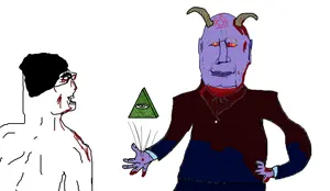 klaus schwab, chudjak, demon, illuminati, judaism, religion, satanism, world economic forum