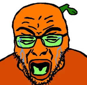 rupturejak, anti froot, closed eyes, clothes, crying, food, fruit, glasses, orange skin, soyjak