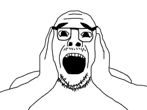 jeepersjak, arm, balding, hands, open mouth, redraw, soyjak, stubble, transparent