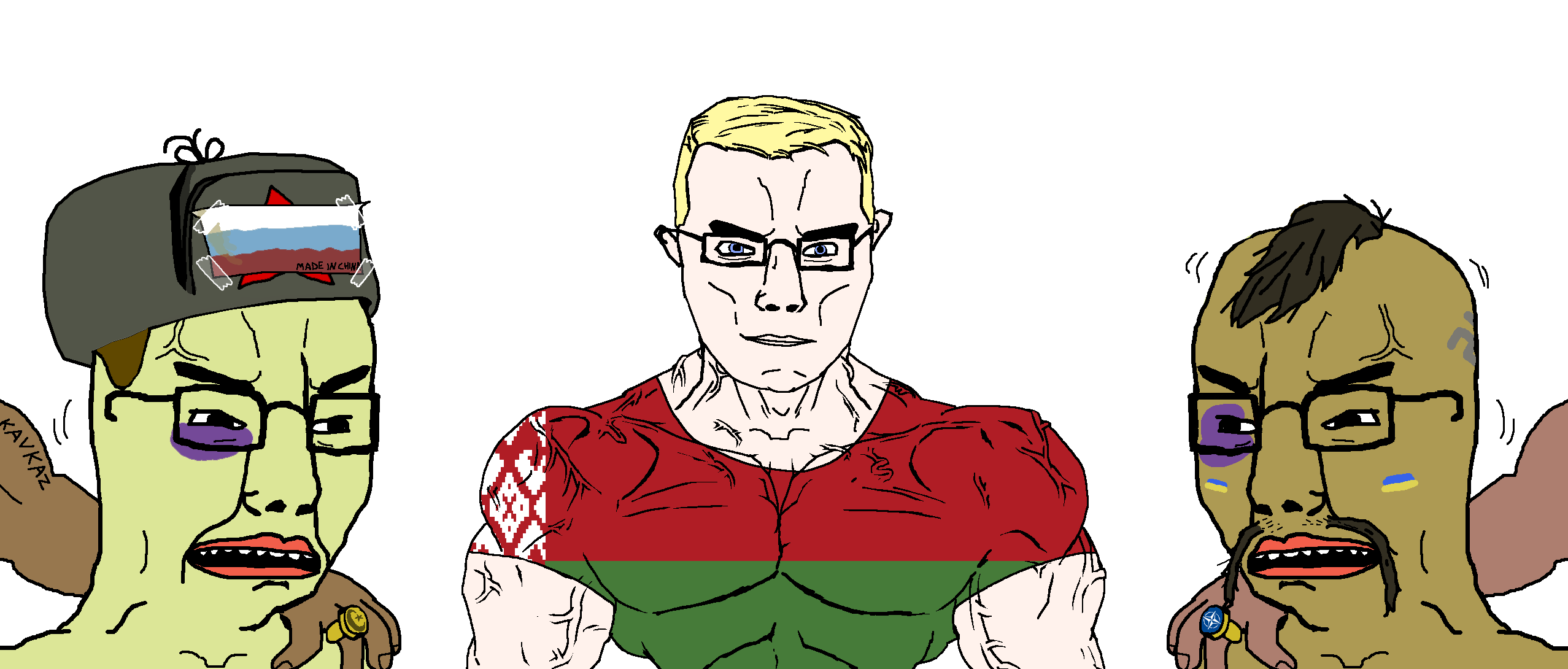 chudjak, chudjak front, muscular chud, asian, belarus, brown skin, country, hohol, kavkaz, looking at you