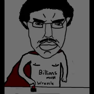 chudjak, animated, billions must, millions must die, music, mustache, text, video, white background, wrestling