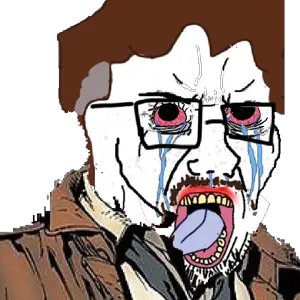 soyak, bloodshot eyes, brown hair, clothes, crying, glasses, gums, hair, jim gordon, looking up