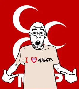 shirtjak, arm, clothes, ear, flag, glasses, i love, mhp, nigger, open mouth
