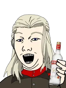 klara soyjak open mouth happy with vodka.png
