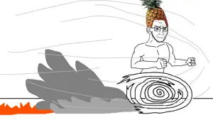soyak, buff, clothes, fast, fire, food, foodjak, fruit, full body, glasses