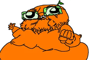 brojak, anti froot, clothes, fat, fist, glasses, open mouth, orange skin, stem, stubble