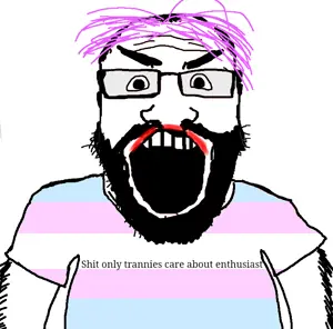 dersoylentdrinker, markiplier soyjak, science lover, angry, arm, beard, clothes, enthusiast, flag, glasses