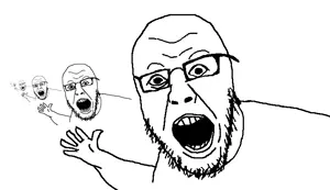 yurjak, hands, open mouth, recursion, soyjak