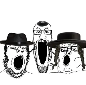 gapejak, markiplier soyjak, tony soprano soyjak, soyjak trio, 3soyjaks, clothes, glasses, hat, judaism, kippah