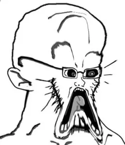 soyak, doctos, doctos, 1soyjak, bald, beard, black eyes, distorted, ear, eyebrows