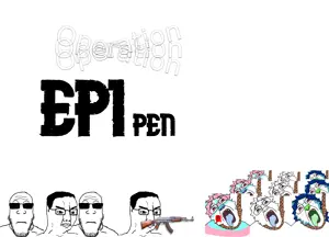 bernd, chudjak, markiplier soyjak, neutralplier, trannyfur, ak-47, anthro, assault rifle, bloodshot eyes, crying