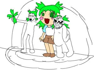 gapejak, soyak, retarded gapejak, 2soyjaks, 4chan, anime, blush, booger, clover, drool