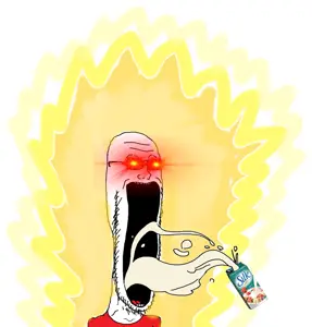 soyak, soyak soymilk, aura, clothes, drinking, food, fruit, glasses, glowing, glowing eyes