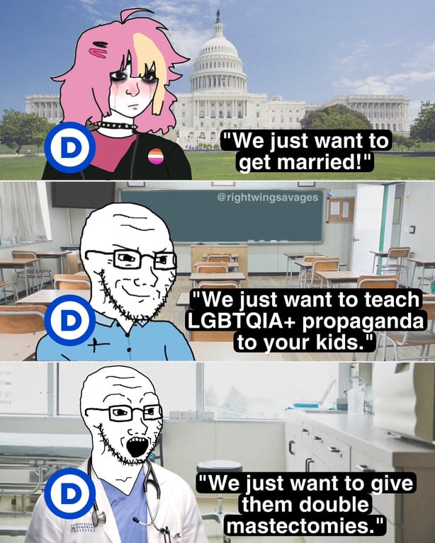 cryboy soyjak, soyak, beard, blonde hair, classroom, colorful hair, crying, democrat, doctor, glasses