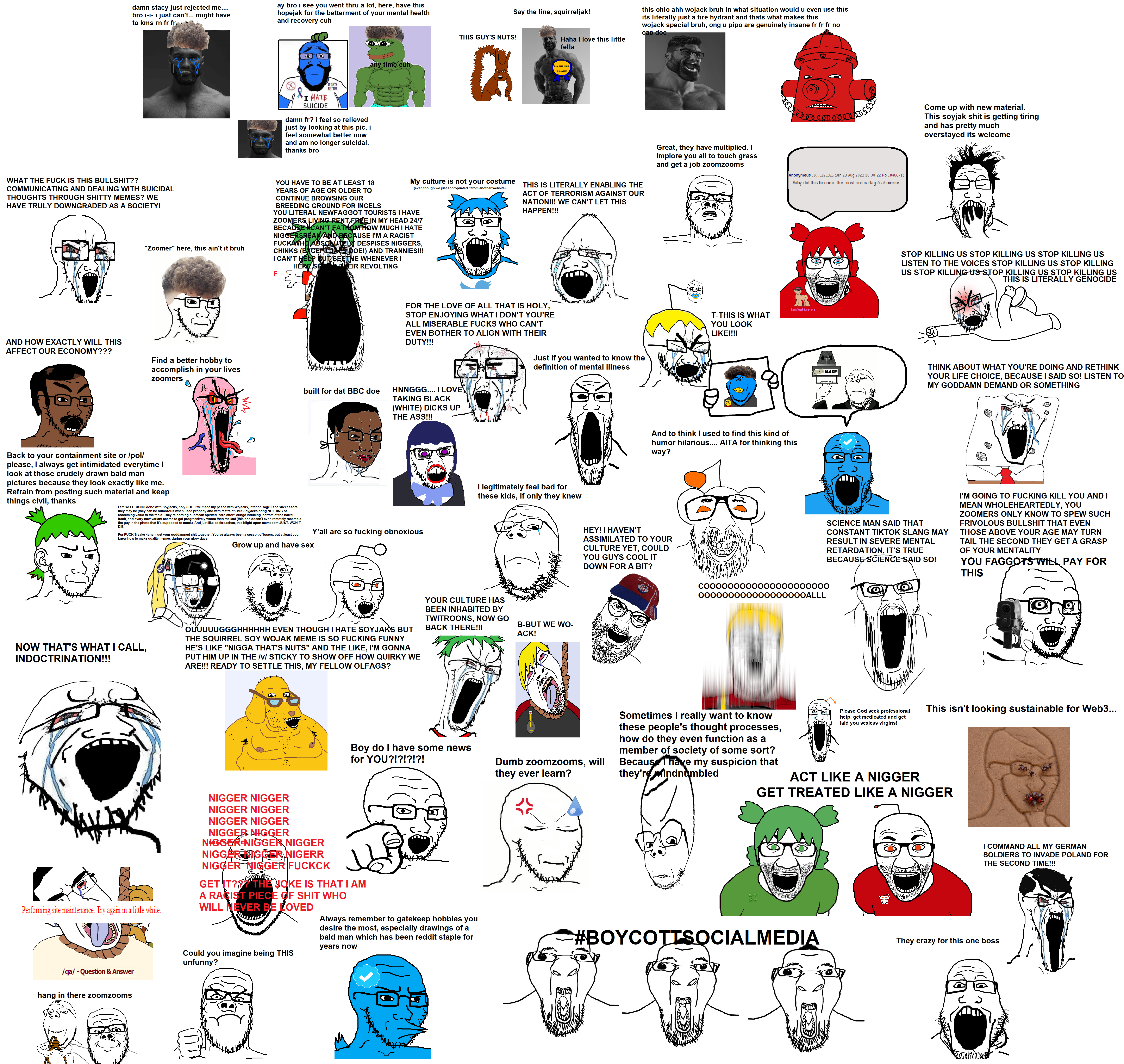 erika furudo, gigachad, pepe, a24 slowburn soyjak, chudjak, el perro rabioso, gapejak, markiplier soyjak, soyak, unknown
