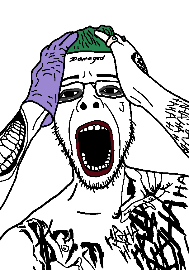 unknown, bone, eyebrows, glasses, green hair, hair, hand on head, joker (dc), lips, lipstick
