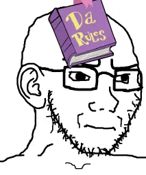 soyak, ear, glasses, looking to the right, neutral, rules, stubble, spongebob squarepants