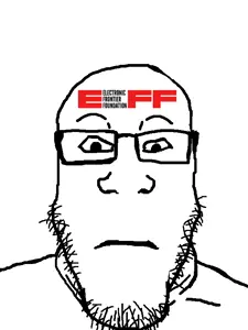 markiplier soyjak, neutralplier, bald, closed mouth, clothes, electronic frontier foundation, glasses, looking at you, neutral, nose