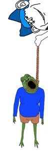 cirno, pepe, bernd, impish soyak ears, hanging troonjak, troonjak, 2soyjaks, ack, amphibian, animal