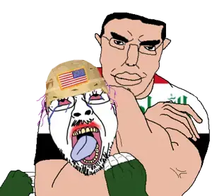 bernd, the weak should fear the strong, 2soyjaks, ack, arab, arabic text, clothes, country, countrywar, flag