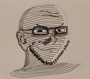 soyak, soyak (smug), soyak ears, art, bald, closed mouth, drawing, ear, ears, eyebrows