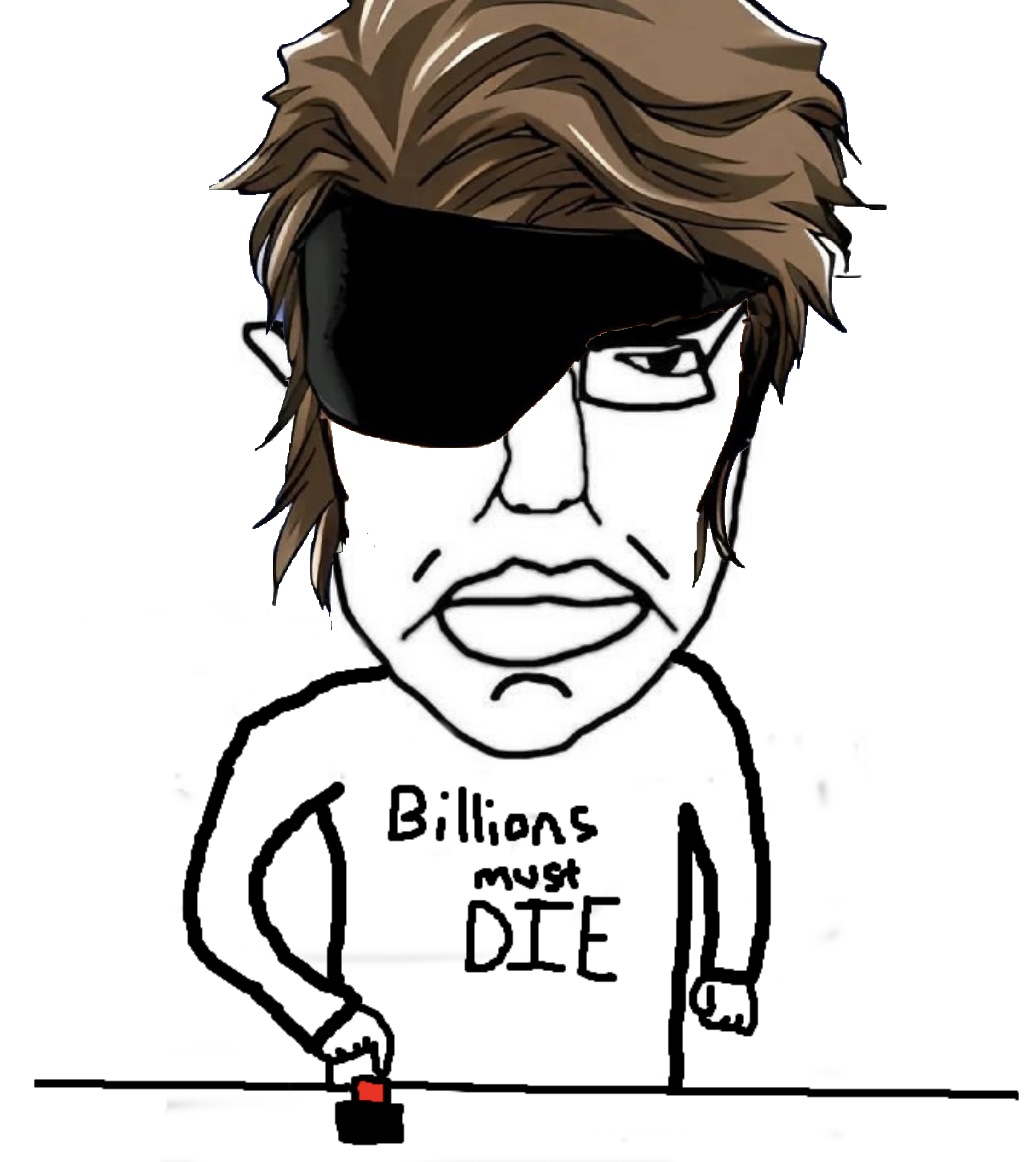 wojak, chudjak, pol face, aizen, anime, billions must, bleach (anime), brown hair, chud, evil