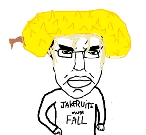 chudjak, pol face, fruiterz!, billions must, blonde hair, food, fruit, hair, jackfruit, le pol face