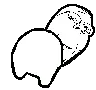gapejak, wholesome soyjak, animated, closed mouth, glasses, smile, stubble, twerk, video game, among us