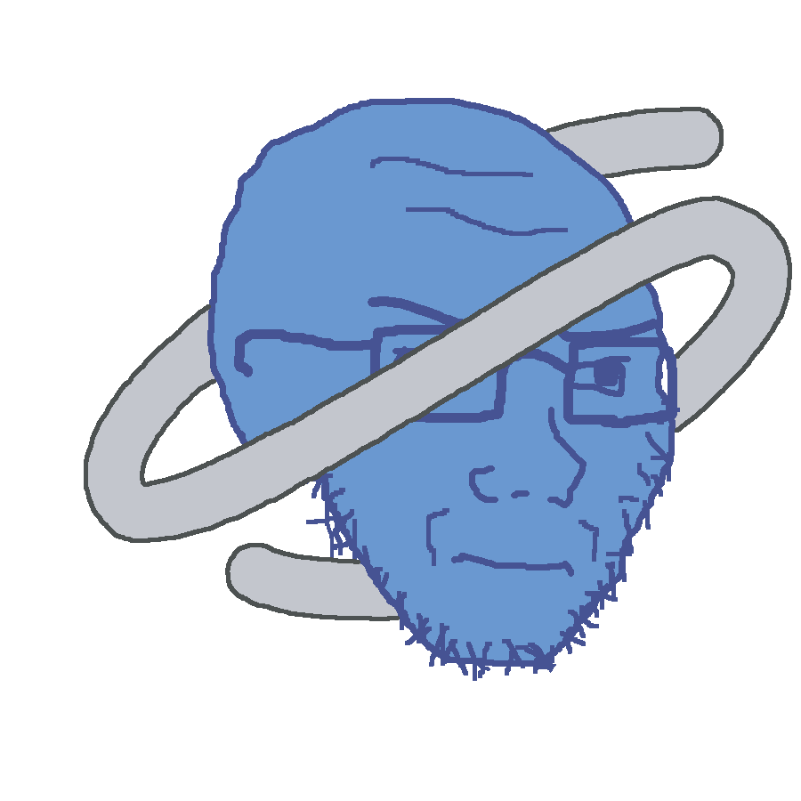 soyak, soyak (irritated), bald, blue, blue skin, closed mouth, concerned, forehead lines, forehead wrinkles, glasses