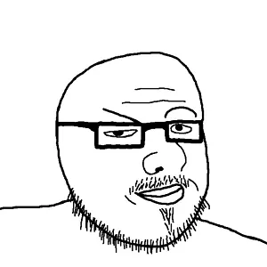 unknown, closed mouth, glasses, mustache, smug, soyjak, stubble