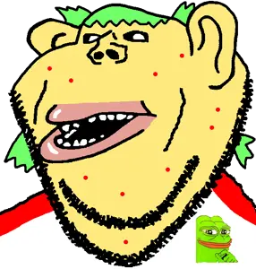 pepe, impish soyak ears, impish amerimutt, amerimutt, 4chan, acne, amphibian, animal, anime, frog