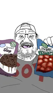 unknown, backwards cap, barfly7777, beard, cap, clothes, cooking, food, glasses, goyslop