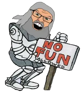 feraljak, angry, beard, clothes, glasses, god, gray hair, green eyes, hair, no fun allowed