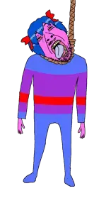bury pink gril, bernd, /s4s/, ack, bloodshot eyes, blue hair, bow, bowtie, clothes, crying